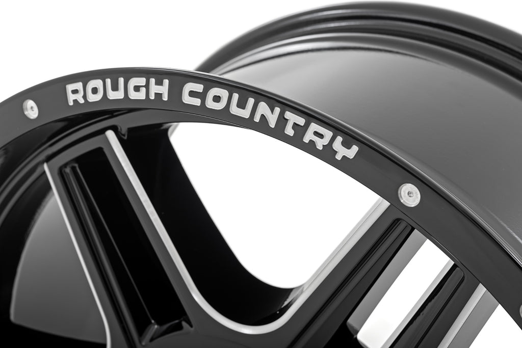 92 Series Wheel Machined One-Piece Gloss Black 20x9 Rough Country