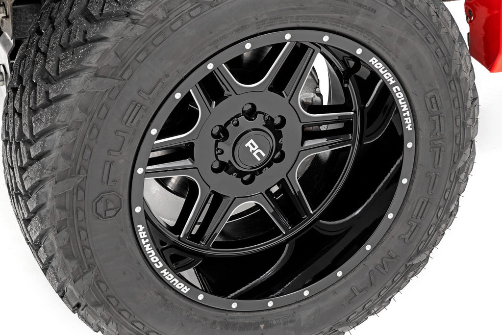 92 Series Wheel Machined One-Piece Gloss Black 20x12 Rough Country