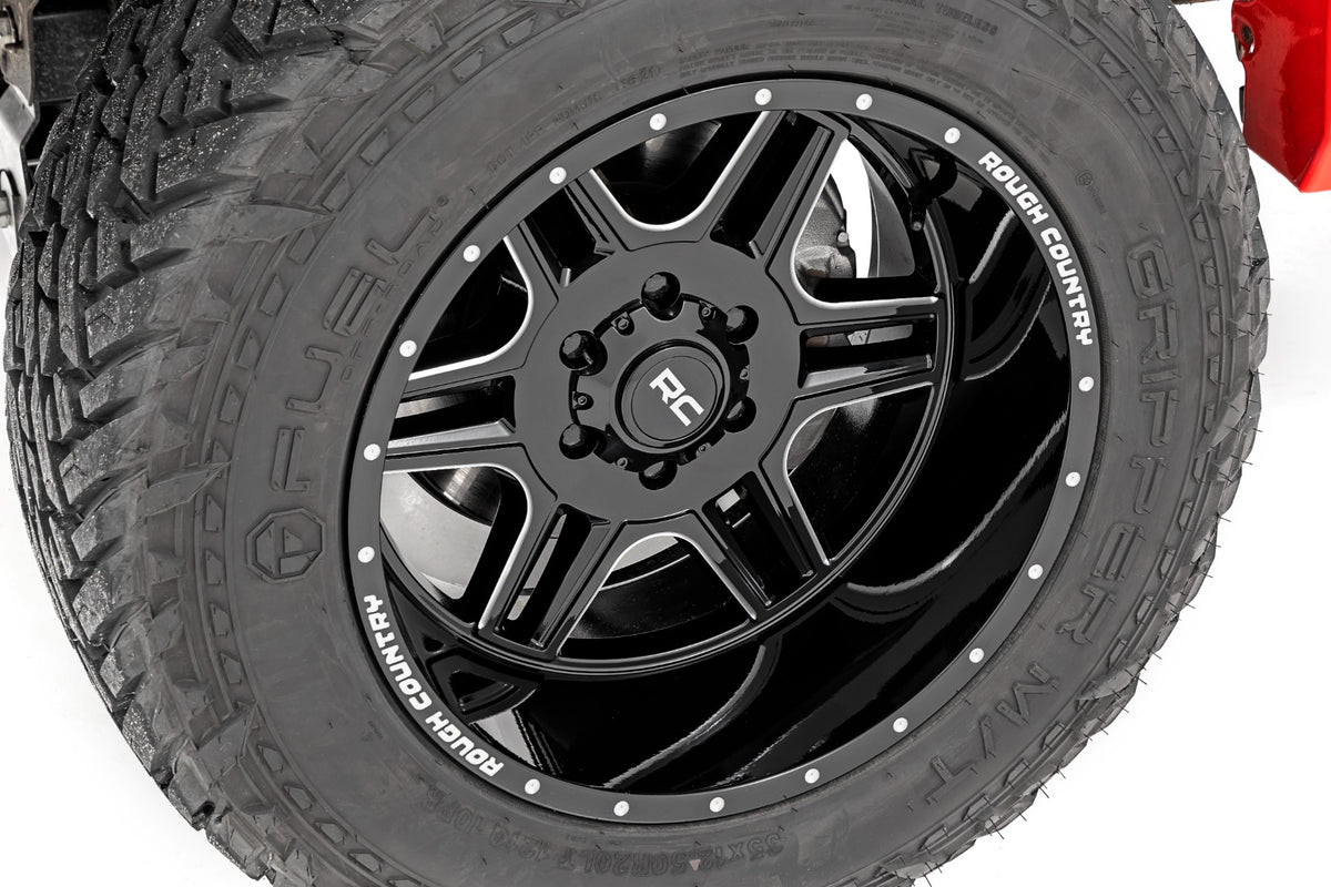 92 Series Wheel Machined One-Piece Gloss Black 20x12 Rough Country