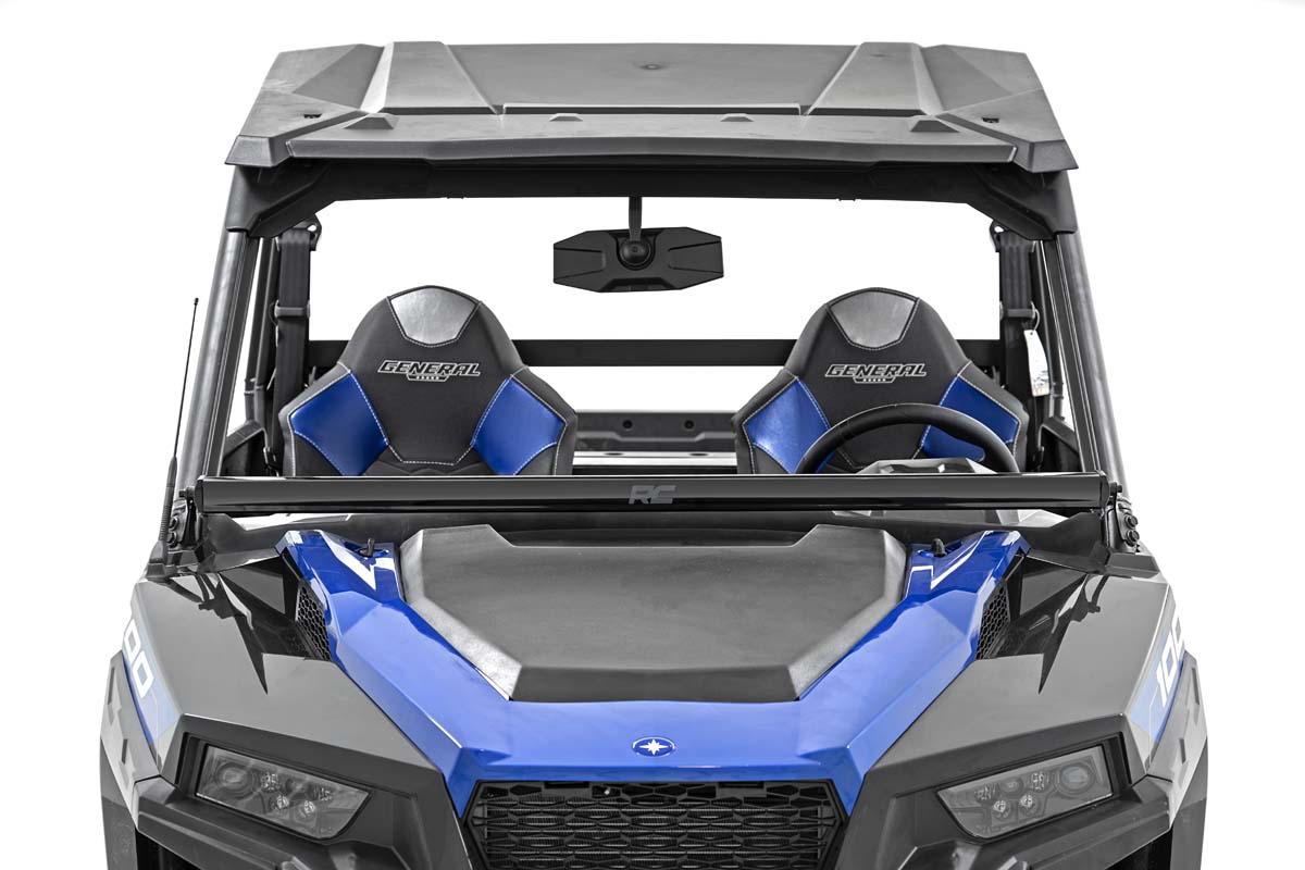 LED Light Kit Lower Windshield 50 Inch Black Single Row White DRL Polaris General XP 4 1000 Rough Country