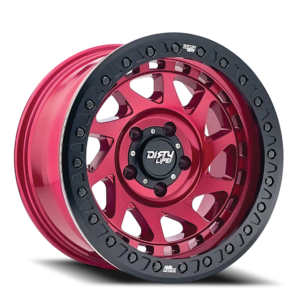 Dirty Life Race Wheels Enigma Race 9313 Gloss Crimson Candy Red 17X9