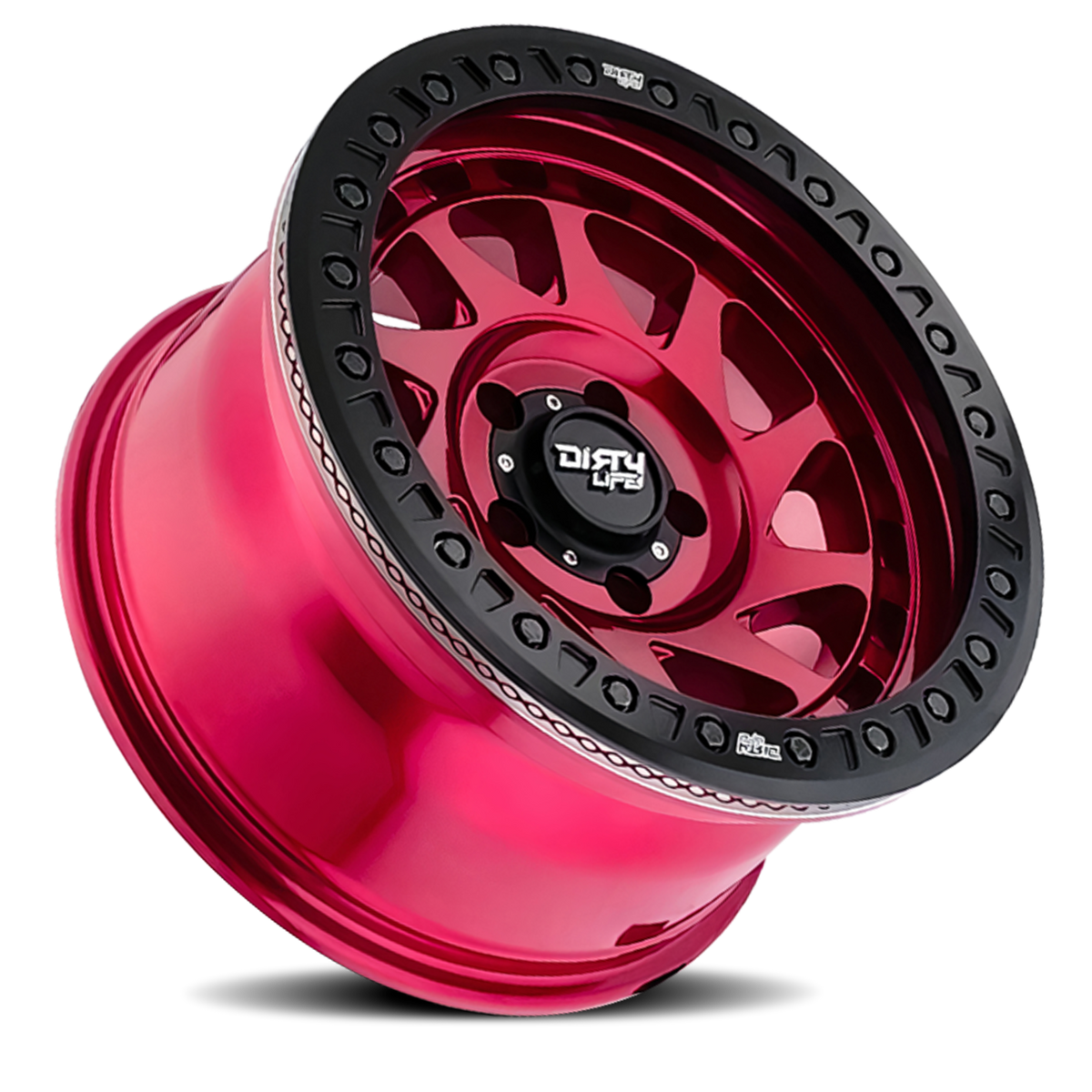 Dirty Life Race Wheels Enigma Race 9313 Gloss Crimson Candy Red 17X9