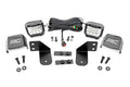LED Light RR Cage Mount 2 Inch Chrome Pair Wide Angle Polaris Ranger 1000/Ranger XP 900/1000 Rough Country