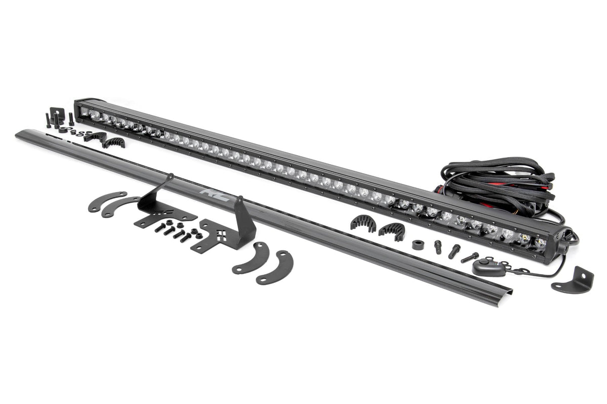 LED Light Kit Front Mount 40 Inch Black-Series Single Row Polaris RZR XP 4 1000 (2024) Rough Country