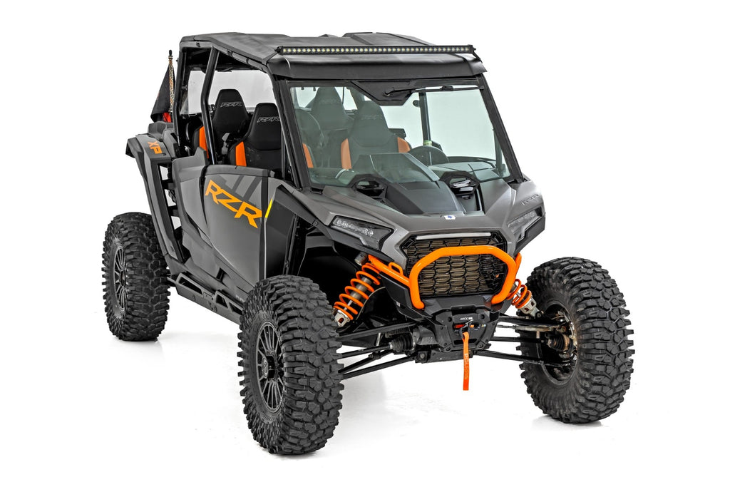 LED Light Kit Front Mount 40 Inch Black-Series Single Row Polaris RZR XP 4 1000 (2024) Rough Country