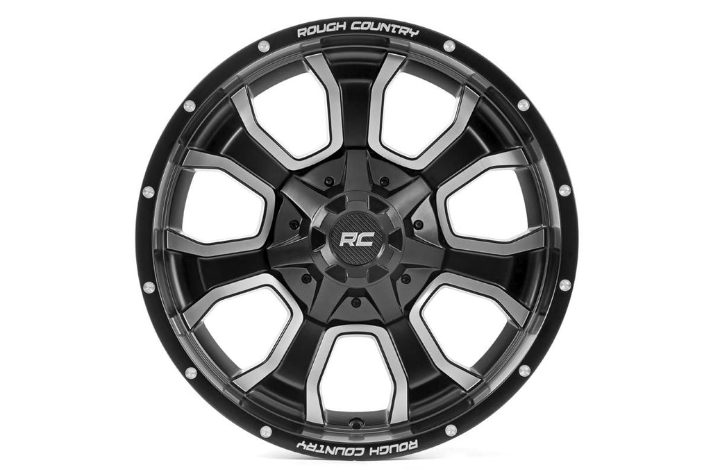 93 Series Wheel One-Piece Machined Black 20x10 Rough Country