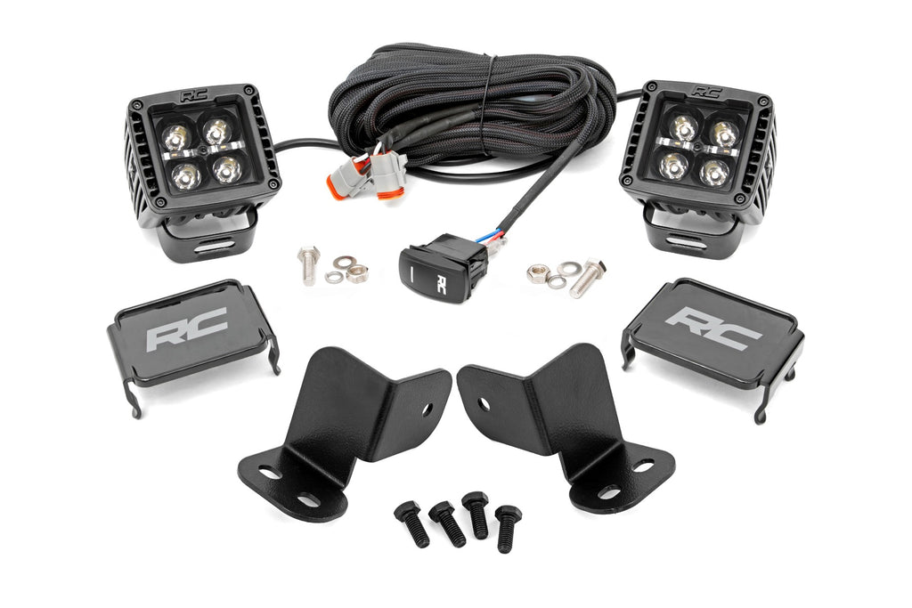 LED Light Kit Rear Mount 2 Inch Black Pair White DRL Segway 570 F Rough Country