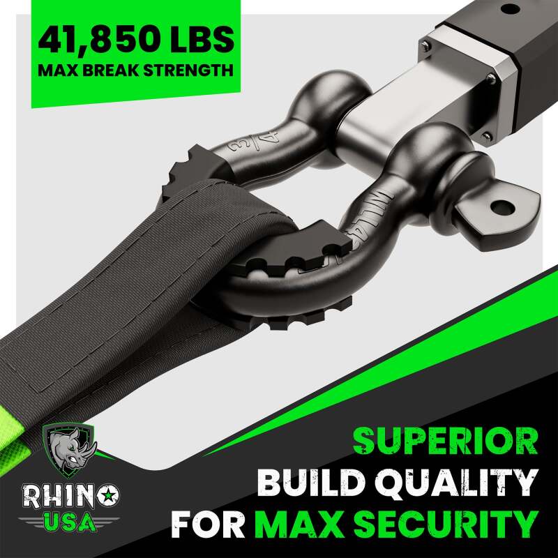 Rhino USA 3/4In D-Ring Shackle Set (2-Pack)(Red)