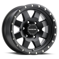 Aluminum Wheels 17x9 Defender 935B Satin Black Multi Spoke 0 Offset 5 on 139.7 Bolt Pattern 107.95 Bore Raceline