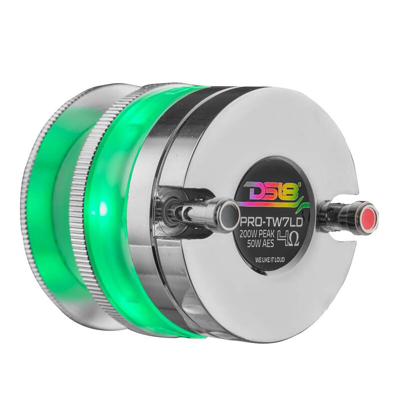 DS18 2.3in Super Bullet Tweeter 100 Watts RMS 1in Titanium Vc 4 ohm Digital LED Lights
