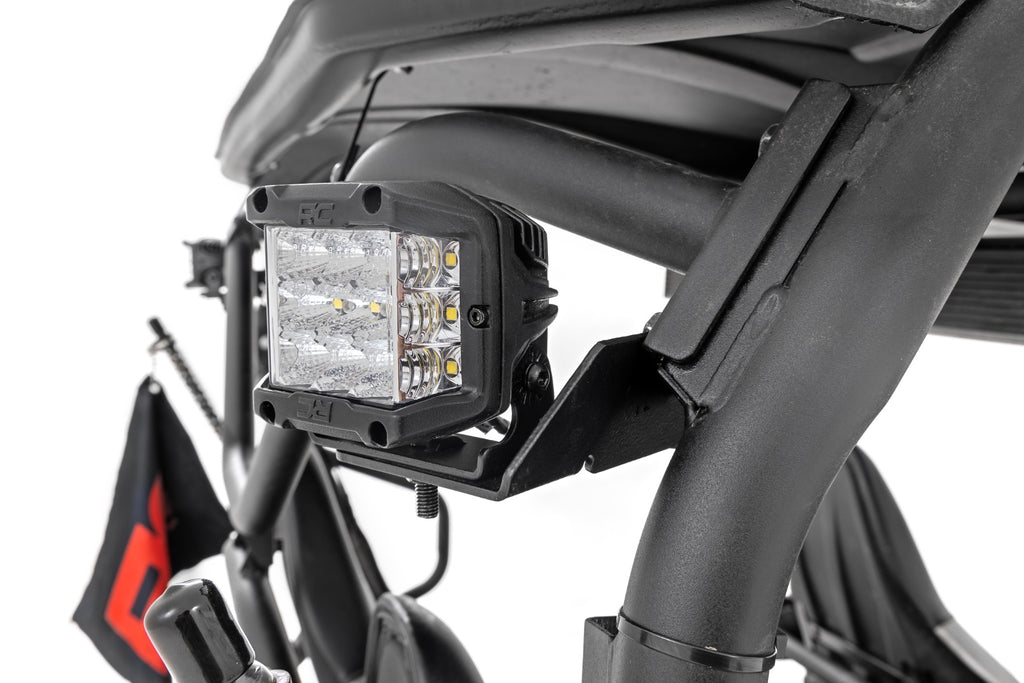 LED Light Rear Mount 2 Inch Black Pair Spot Kawasaki Teryx 4 1000/Teryx 800 Rough Country