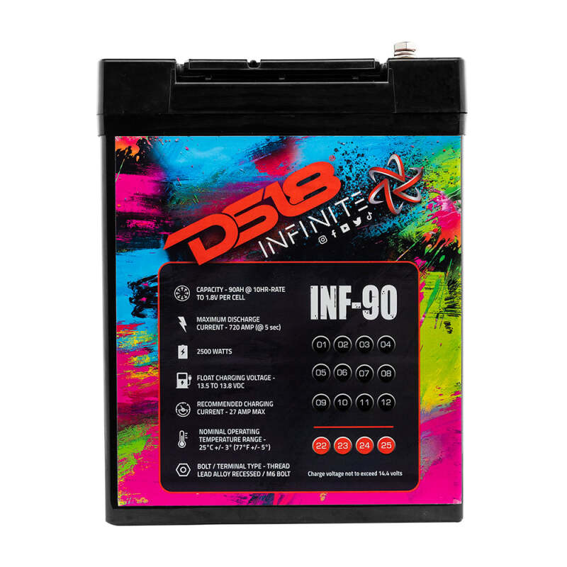 DS18 2500 Watts 90 AH Infinite AGM Power Cell Battery