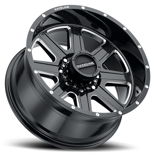 Aluminum Wheels 20x10 Hostage 940M Milled Gloss Black -19 Offset 8 on 170 Bolt Pattern 125.2 Bore Raceline
