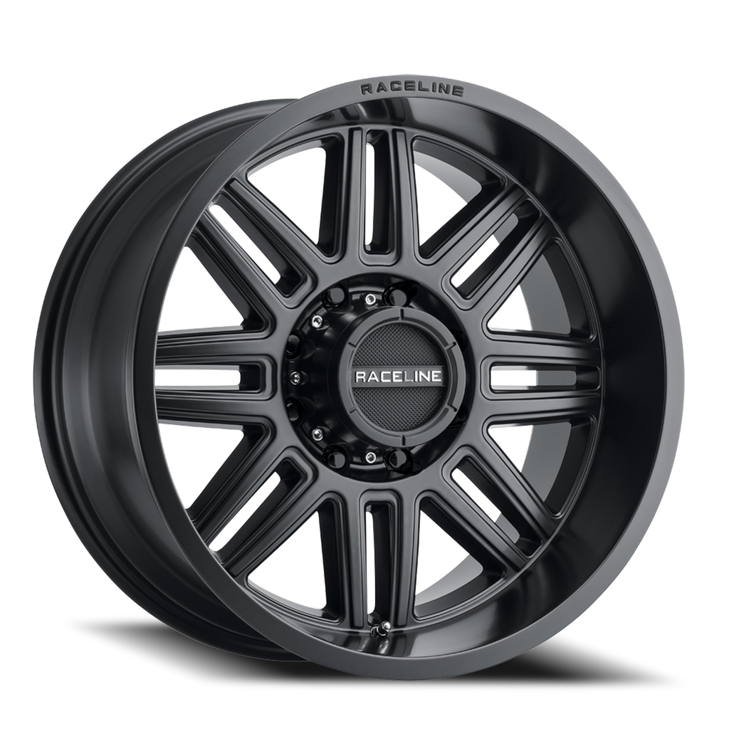 Aluminum Wheels 18x9 Split 948B Satin Black 18 Offset 8 on 165.1 Bolt Pattern 125.2 Bore Raceline