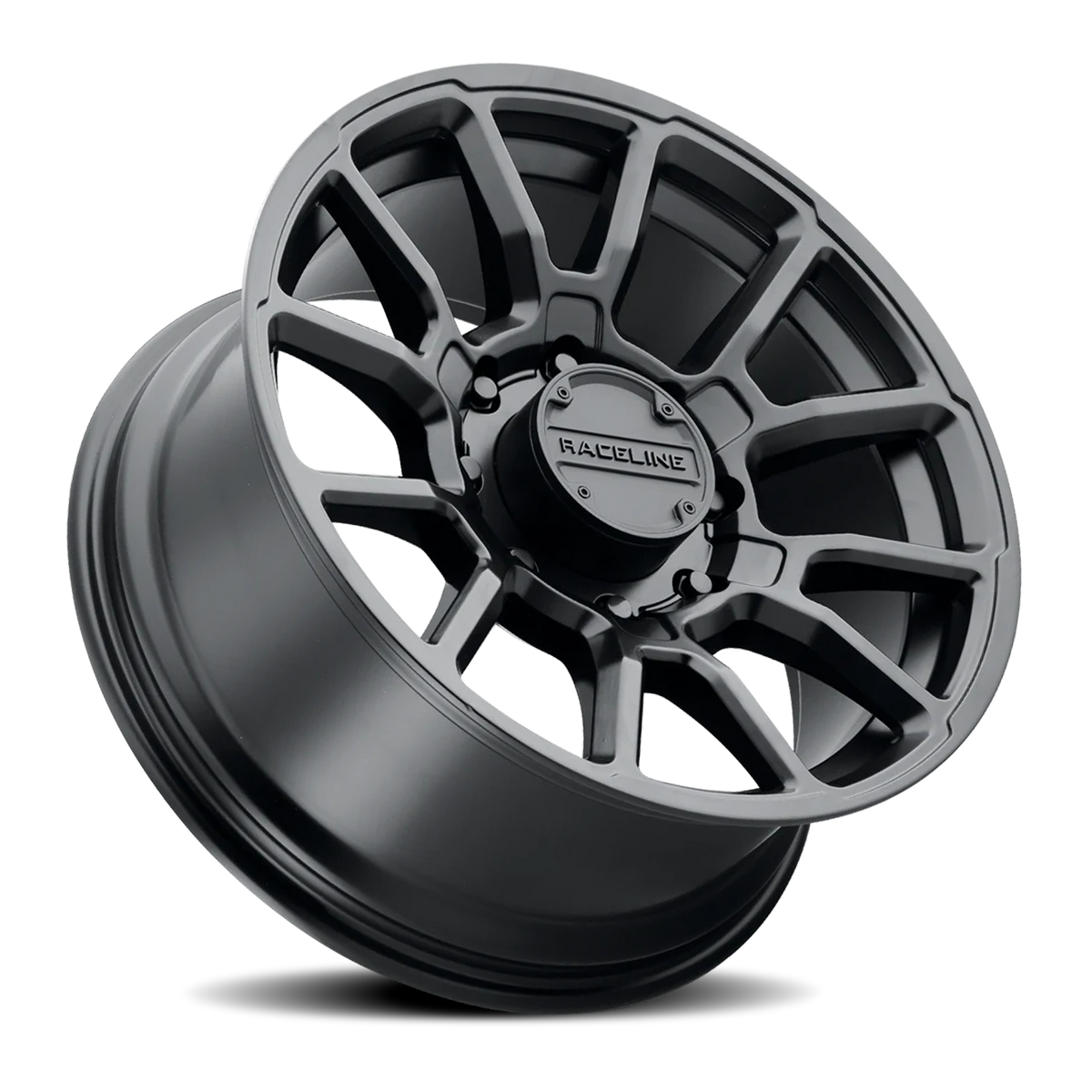 Aluminum Wheels 17x9 Gauge 950B Satin Black Multi Spoke -12 Offset 8 on 170 Bolt Pattern 125.2 Bore Raceline