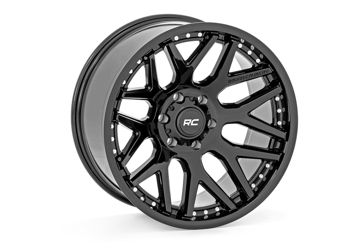 95 Series Wheel One-Piece Gloss Black 20x10 Rough Country