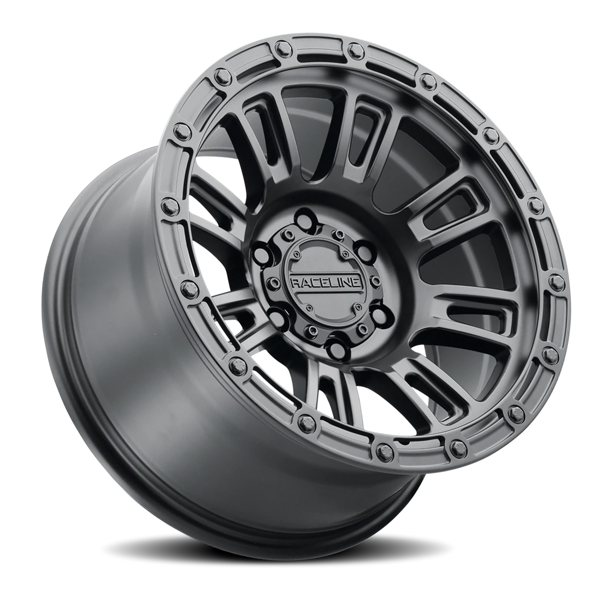 Aluminum Wheels 17x9 Compass 956B Satin Black -12 Offset 6 on 139.7 Bolt Pattern 106.1 Bore Raceline