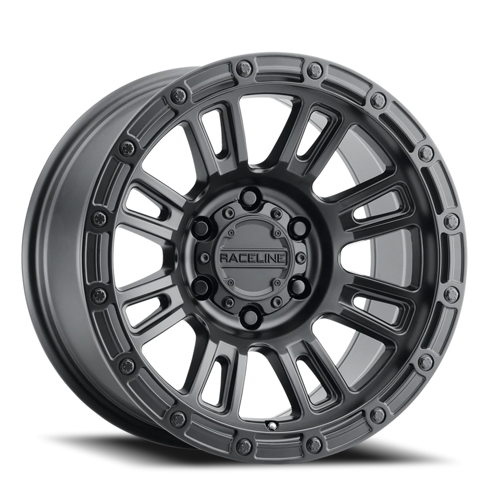 Aluminum Wheels 17x9 Compass 956B Satin Black -12 Offset 6 on 135 Bolt Pattern 87.1 Bore Raceline