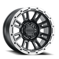 Aluminum Wheels 18x9 Compass 956BS Satin Black Silver Ring 18 Offset 6 on 135 Bolt Pattern 87.1 Bore Raceline