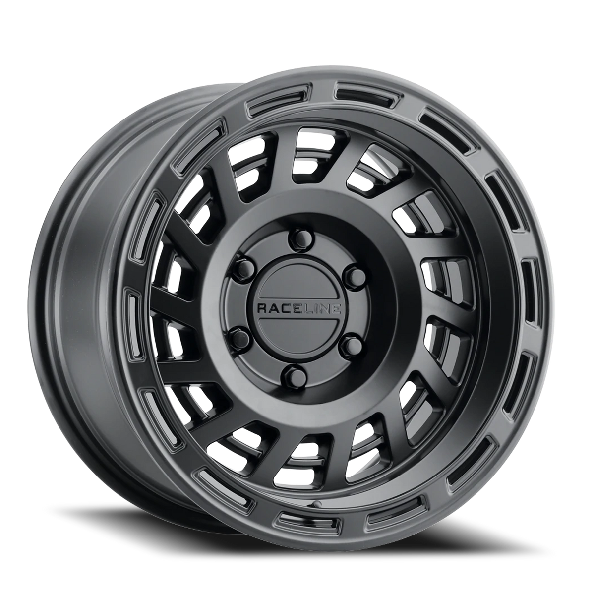 Aluminum Wheels 17x8.5 Halo 957B Satin Black 0 Offset 6 on 135 Bolt Pattern 87.1 Bore Raceline