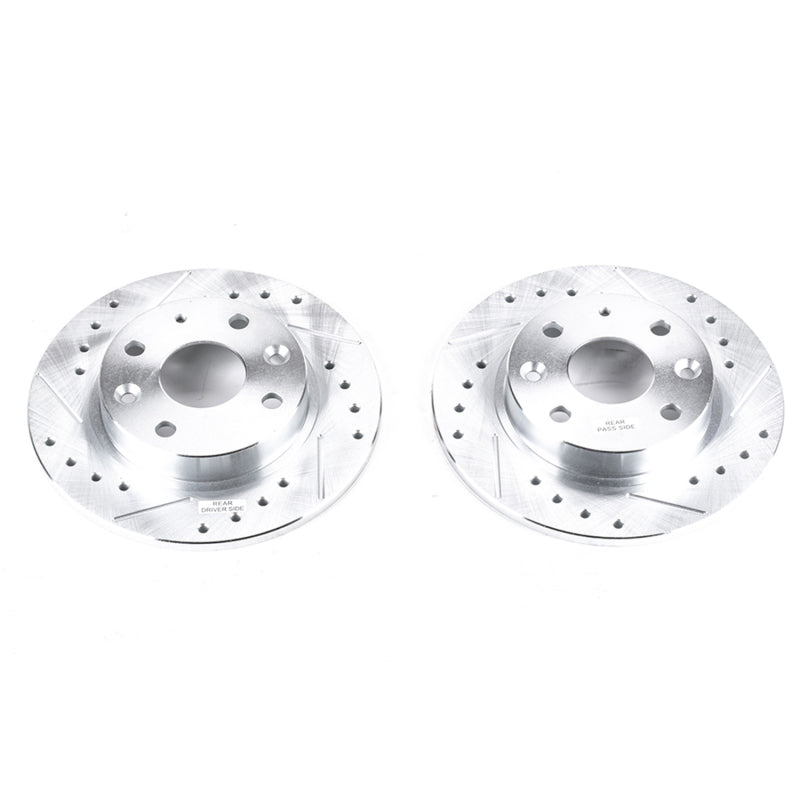 Power Stop 90-93 Mazda Miata Rear Evolution Drilled & Slotted Rotors - Pair