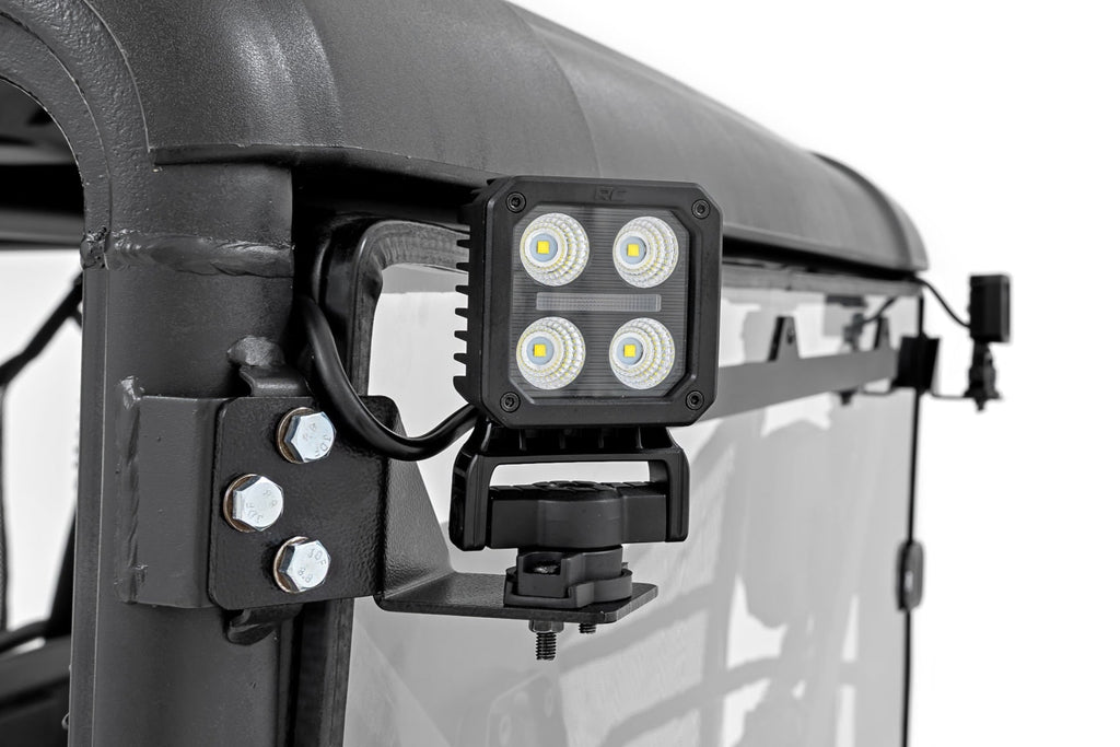 LED Light Kit Rear Mount 2 Inch Black Pair White DRL CFMOTO UFORCE 1000 Rough Country