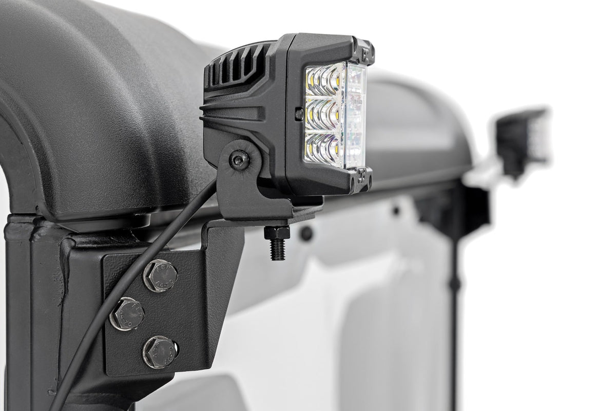 LED Light Kit Rear Mount 2 Inch Black Pair CFMOTO UFORCE U10 Pro Rough Country