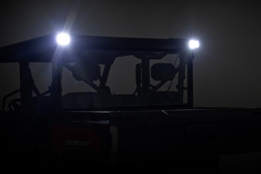 LED Light Kit Rear Mount 2 Inch Black Pair CFMOTO UFORCE U10 Pro Rough Country