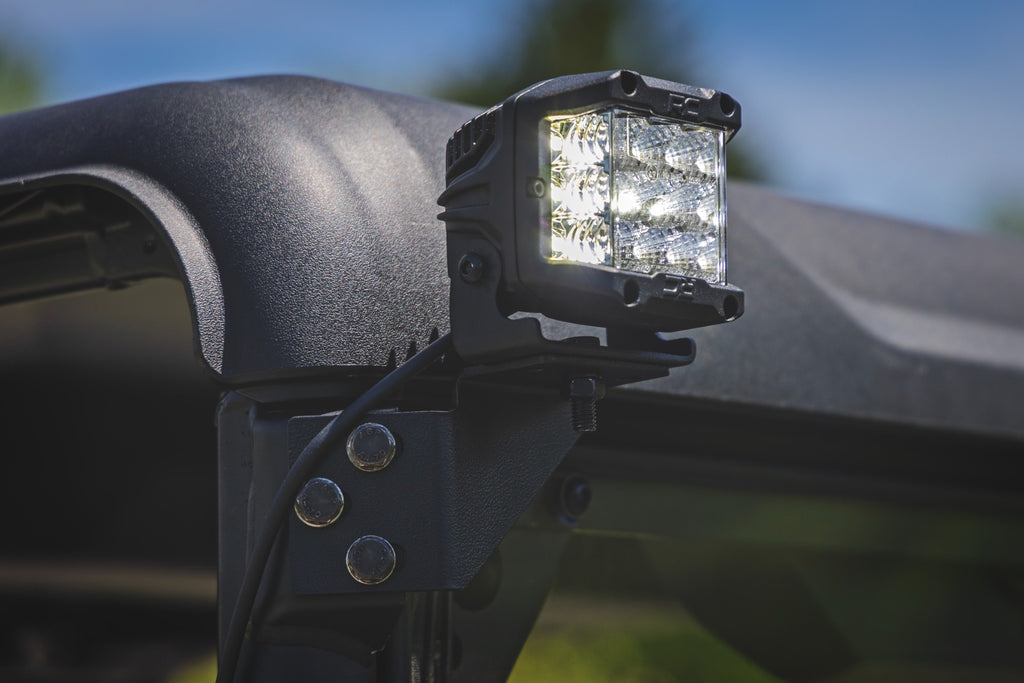 LED Light Kit Rear Mount 2 Inch Black Pair CFMOTO UFORCE U10 Pro Rough Country