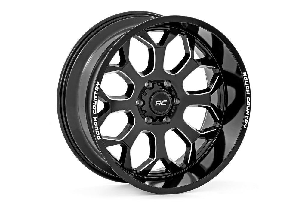 96 Series Wheel One-Piece Gloss Black 20x9 Rough Country