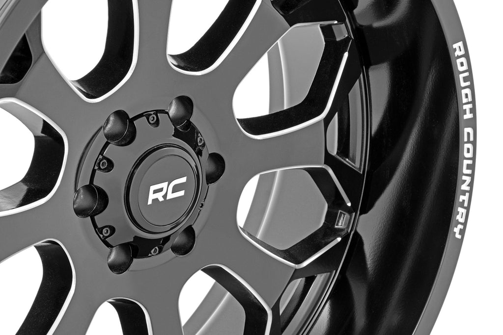 96 Series Wheel One-Piece Gloss Black 20x9 Rough Country
