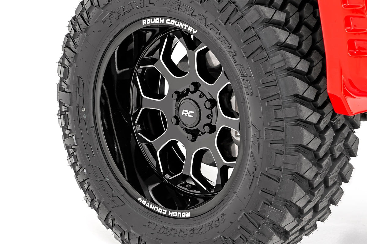 96 Series Wheel One-Piece Gloss Black 20x9 Rough Country