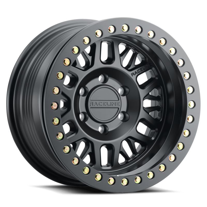 Raceline RT951B Ryno 17x9in / 5x127 BP / -38mm Offset / 83.82mm Bore - Satin Black Beadlock Wheel