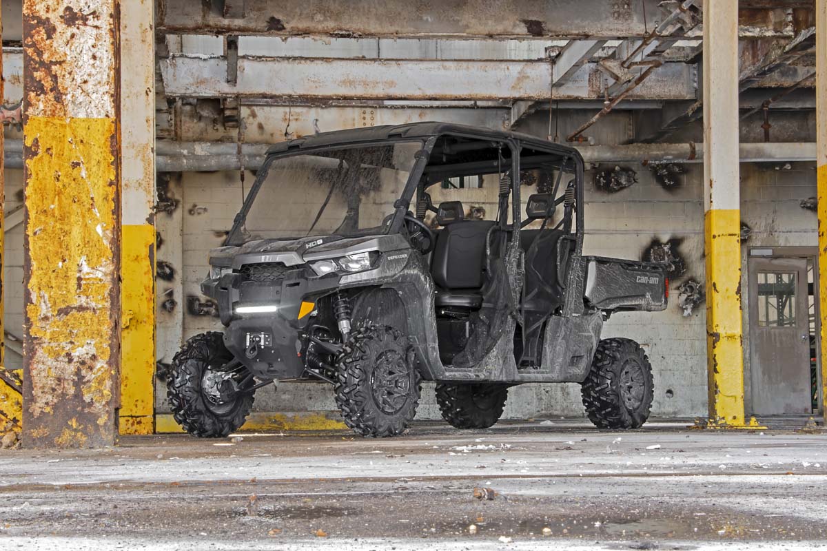 LED Light Bumper Mount 12 Inch Black Single Row Can-Am Defender HD 8/HD 9/HD 10 Rough Country