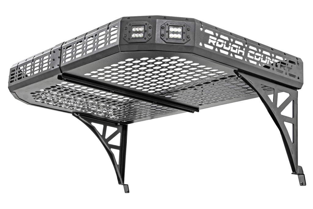 Cargo Rack Dual 2 Inch Black LED Pairs Flush Mount Can-Am Defender HD 5/HD 8/HD 9/HD 10 Rough Country