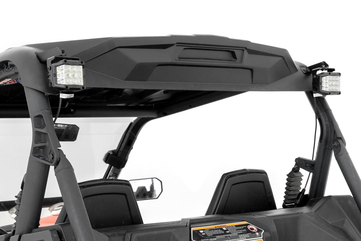 LED Light Kit Rear Mount 2 Inch Black Pair Flood Can-Am Maverick Sport 1000R Rough Country