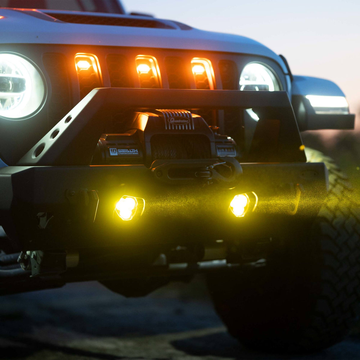 KC Flex Era 3 LED DM SAE Fog 2- Light Master Kit 10-24 Jeep JK JL JT Aftermarket KC HiLiTES