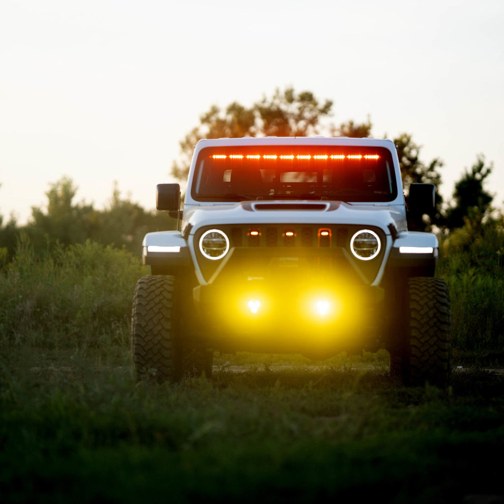 KC Flex Era 3 LED DM SAE Fog 2- Light Master Kit 10-24 Jeep JK JL JT Aftermarket KC HiLiTES
