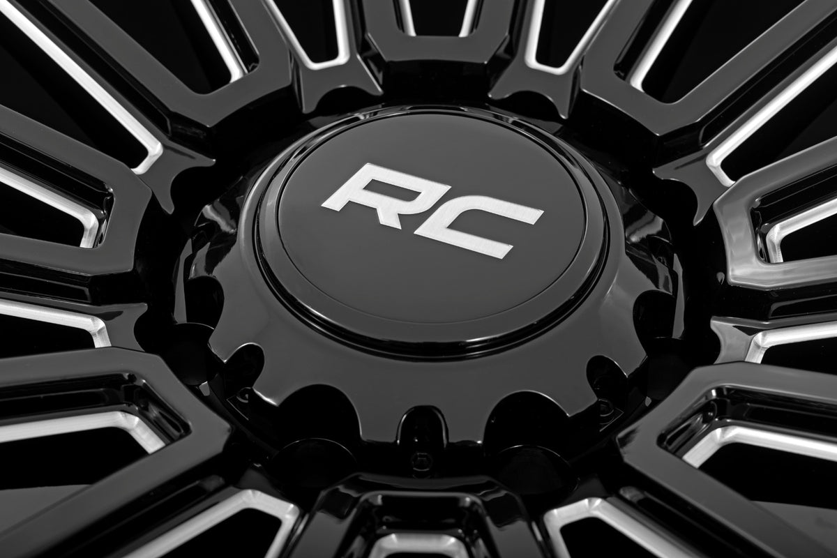 97 Series Wheel One-Piece Gloss Black 22x10 6x5.5 -25mm Rough Country