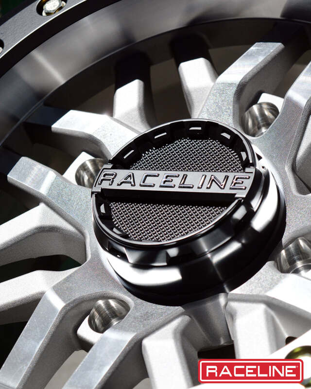 Raceline A91MA Ryno 15x10in/4x156 BP/0mm Offset/132.5mm Bore - Machined & Black Ring Beadlock Wheel