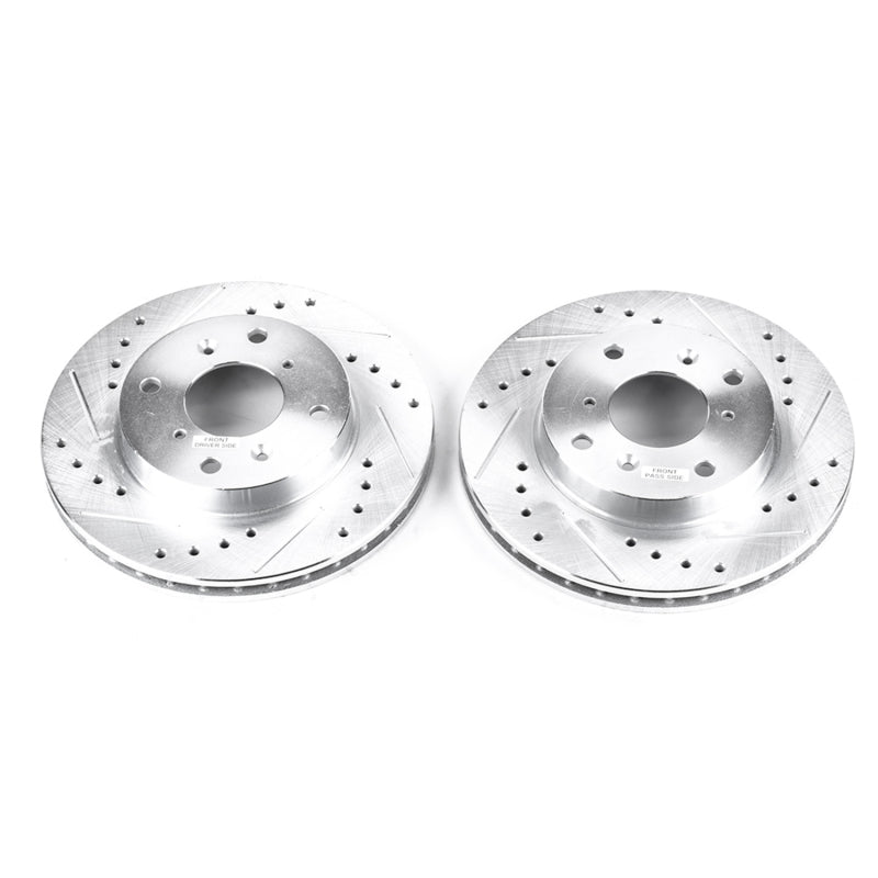 Power Stop 98-99 Acura CL Front Evolution Drilled & Slotted Rotors - Pair