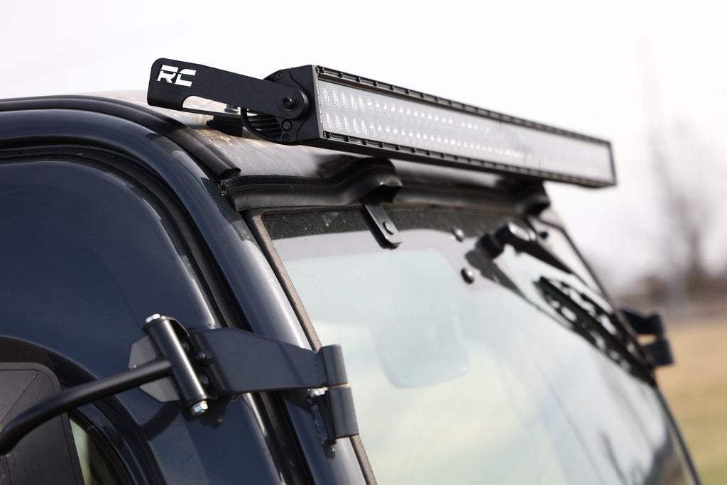 LED Black Single Row DRL Light Bar Kit 50 Inch Kubota RTV-X1120 Rough Country