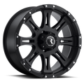 Aluminum Wheels 18x9 Raptor 981 Matte Black 25 Offset 5 on 150 Bolt Pattern 110.3 Bore Raceline