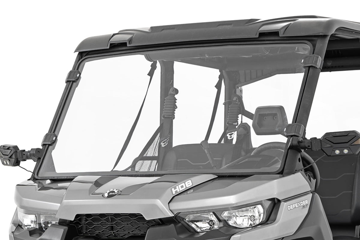 Full Windshield Scratch Resistant Can-Am Defender HD 8/HD 9/HD 10 Rough Country