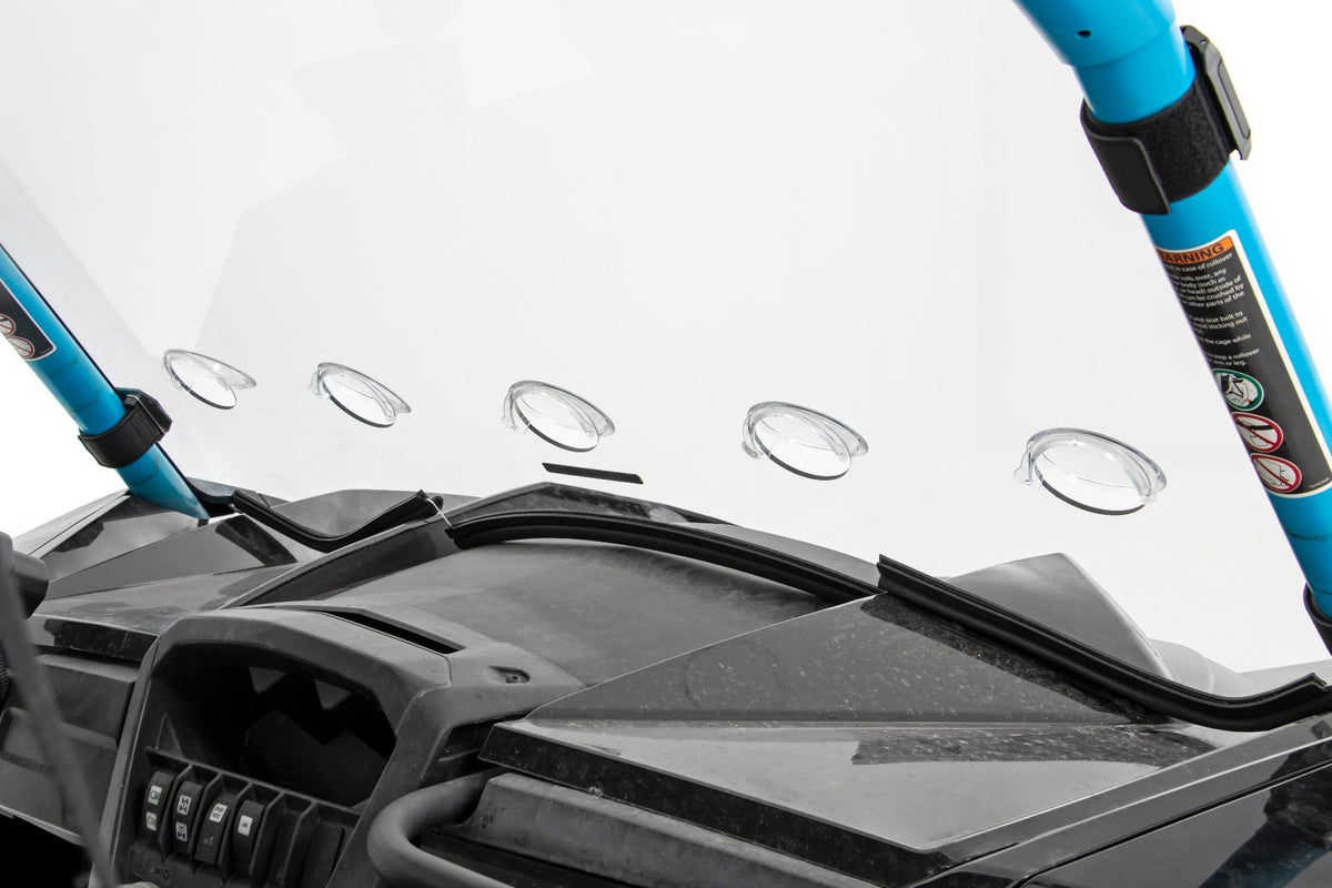 Vented Full Windshield Scratch Resistant Can-Am Maverick Max 1000R X Rough Country