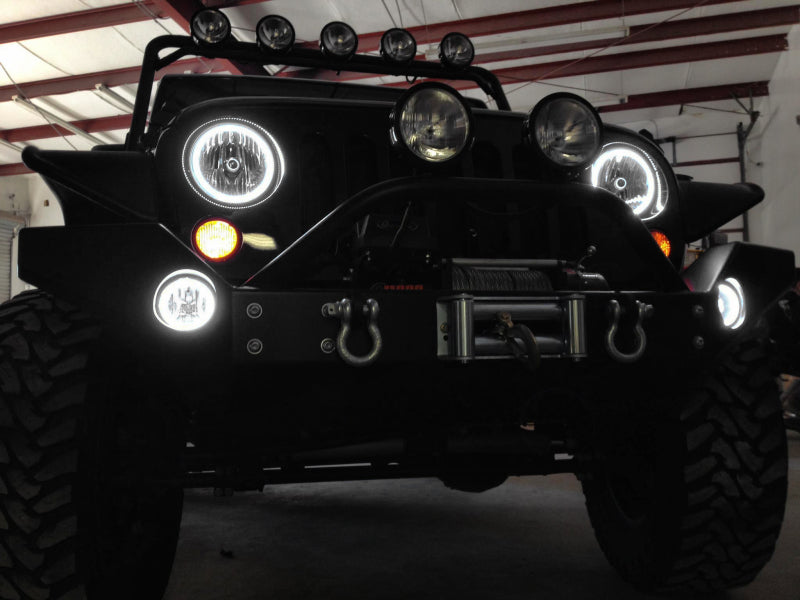 Oracle Jeep Wrangler JK 07-17 LED Waterproof Halo Kit - ColorSHIFT w/o Controller
