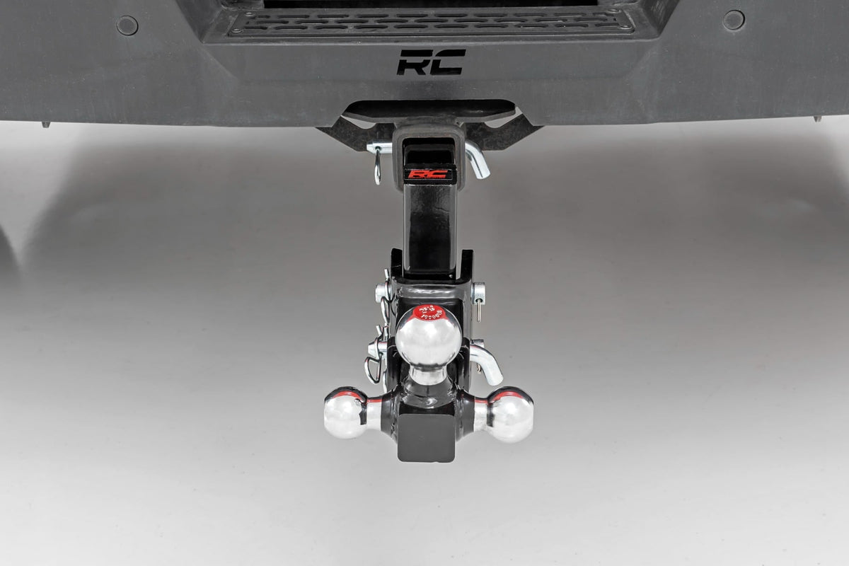 Adjustable Trailer Hitch 6 Inch Drop Multi-Ball Mount Fits 2 Inch Receiver Rough Country