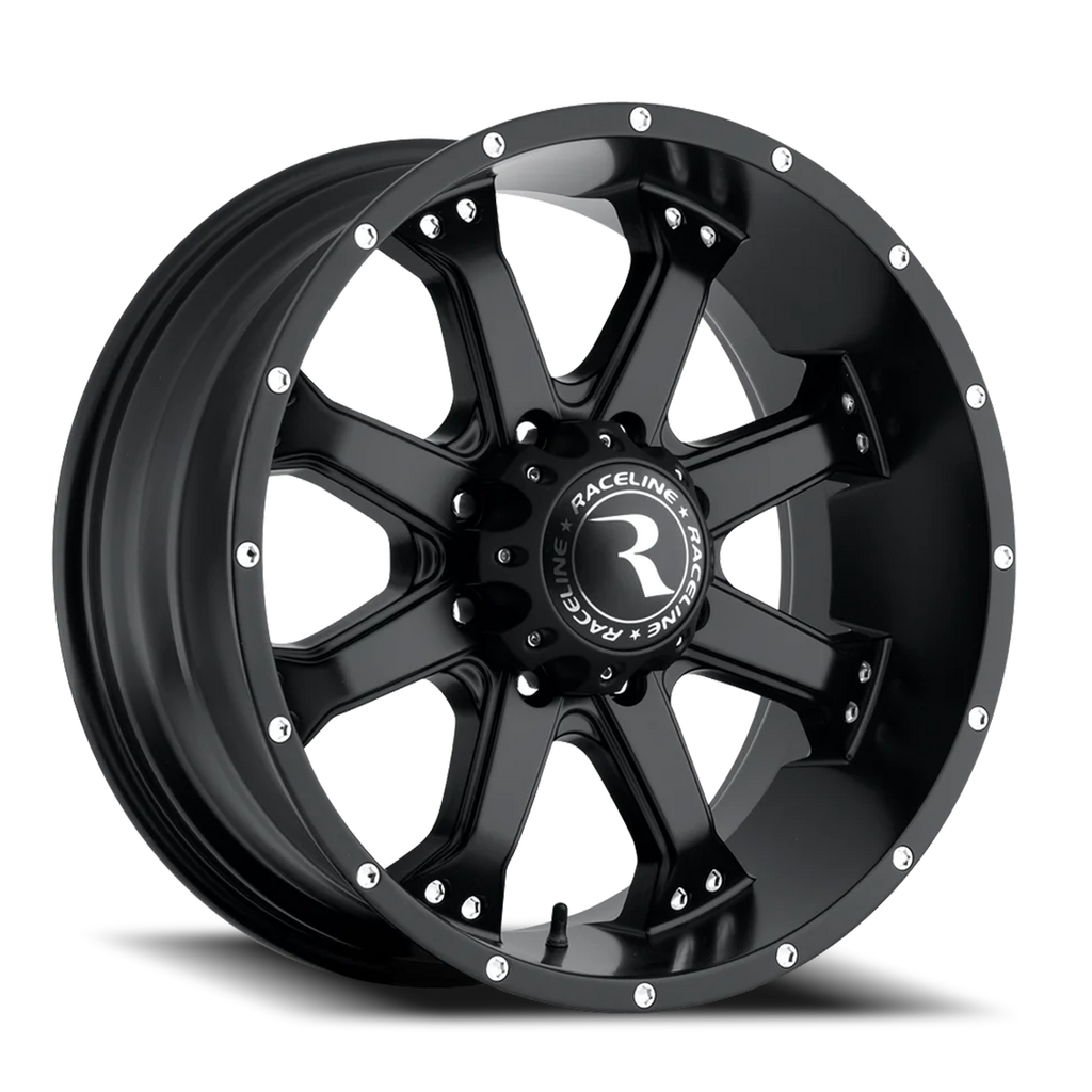 Aluminum Wheels 20x9 Assault 991B Satin Black 18 Offset 8 on 170 Bolt Pattern 125.2 Bore Raceline