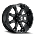 Aluminum Wheels 16x8 Assault 991B Satin Black 0 Offset 8 on 170 Bolt Pattern 125.2 Bore Raceline