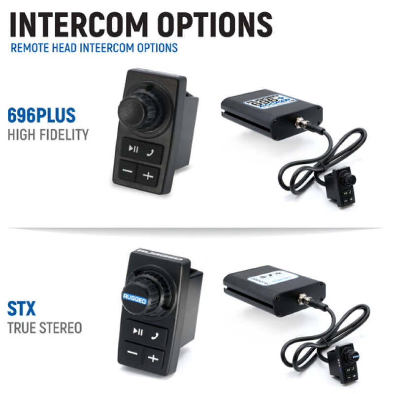 Rugged Radios Kawasaki Teryx4/Teryx5 H2 Comp Comm Kit w/ BT Intercom & 2-Way - 696/M1 VHF Bus Band